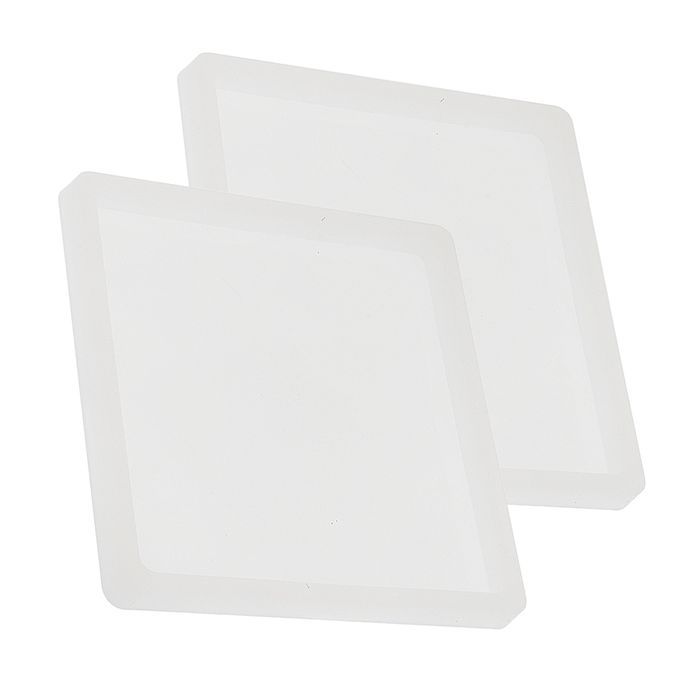 2x Square Shape DIY Silicone Mold For Resin Polymer Clay Making Crafts