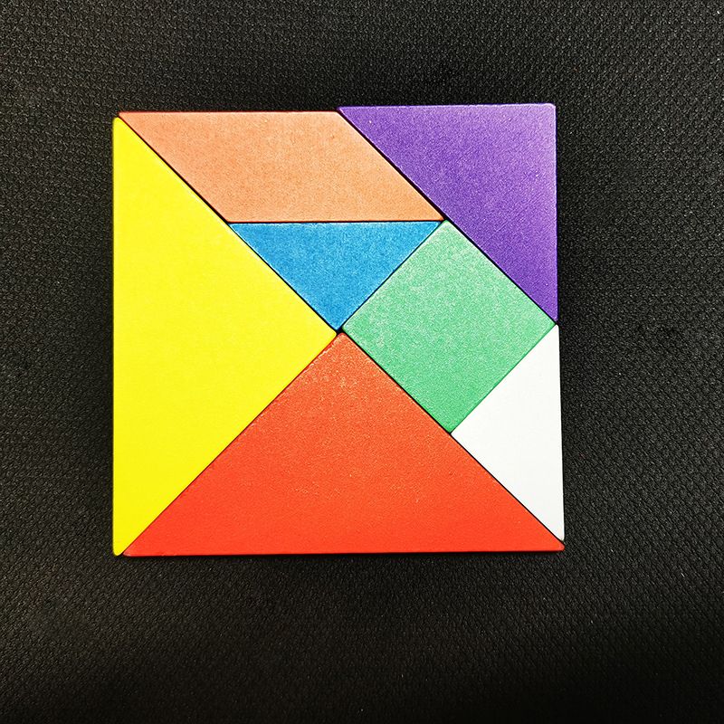 Wooden Toys Colorful Diy Jigsaw Puzzle Wisdom Puzzle