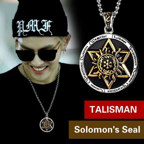 Star David Seal Safety Lucky Charm Necklace Pendant