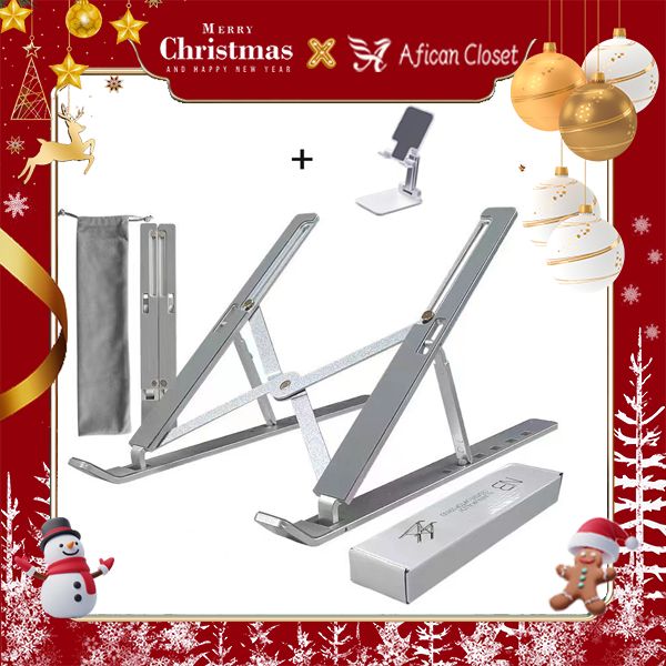 Aluminum Alloy Laptop Stand 6-level +Phone Holder