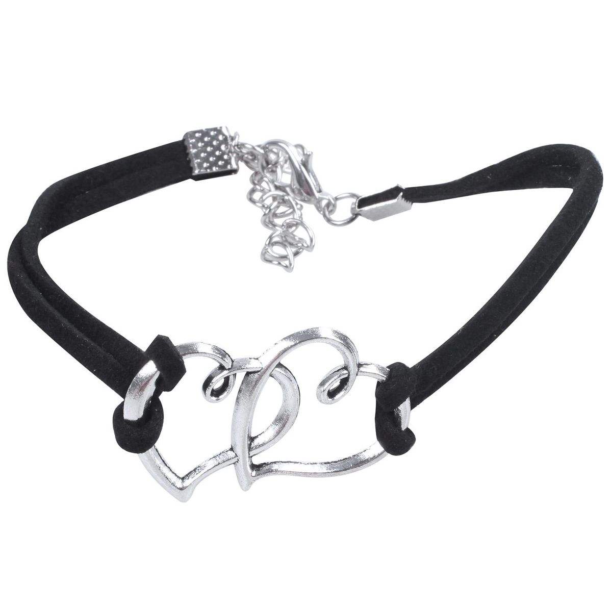 Handmand Love Heart Charm Jewelry woven Cord