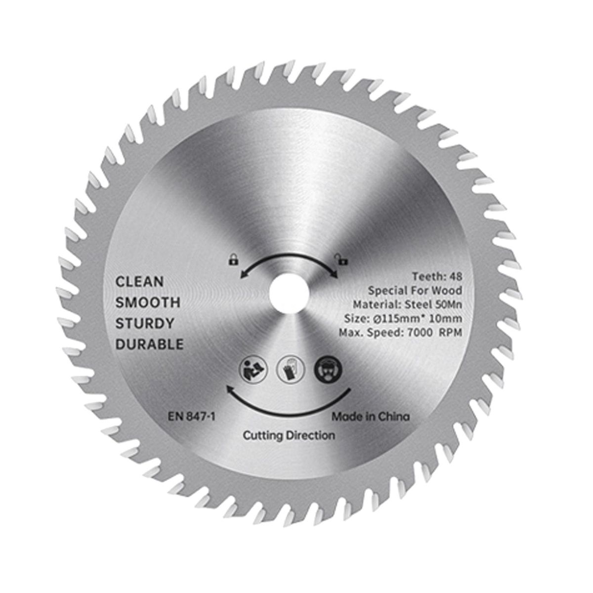 115mm Circular Saw Blade TCT Wood Cutter Alloy Steel 48 Teeth Carbide Finishing Saws for Woodworking Wood Cutting  Smooth Cutting 1-1/4 inch (32MM) Arbor