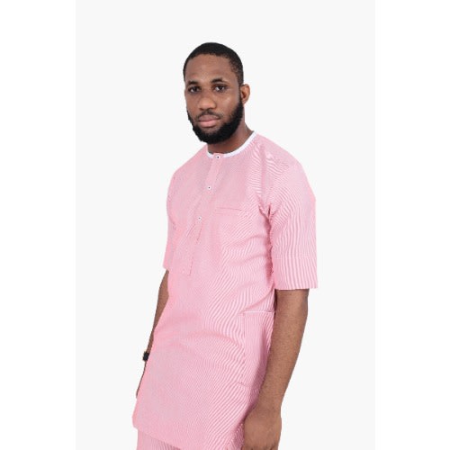 Men's Outfit With Pink Stripes