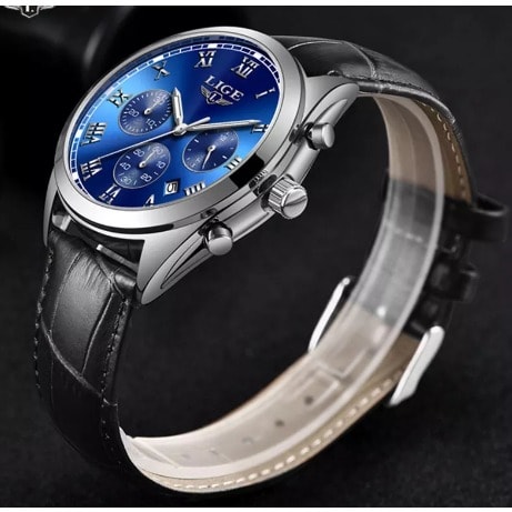 Wishdoit Men's Stainless Steel Sports Chronograph Watch