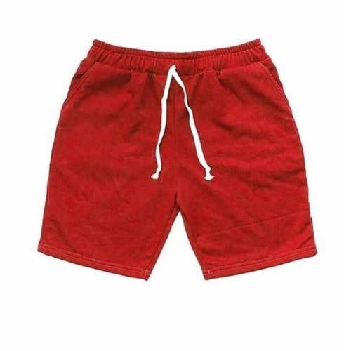 Casual Plain Red Short For Men And Women