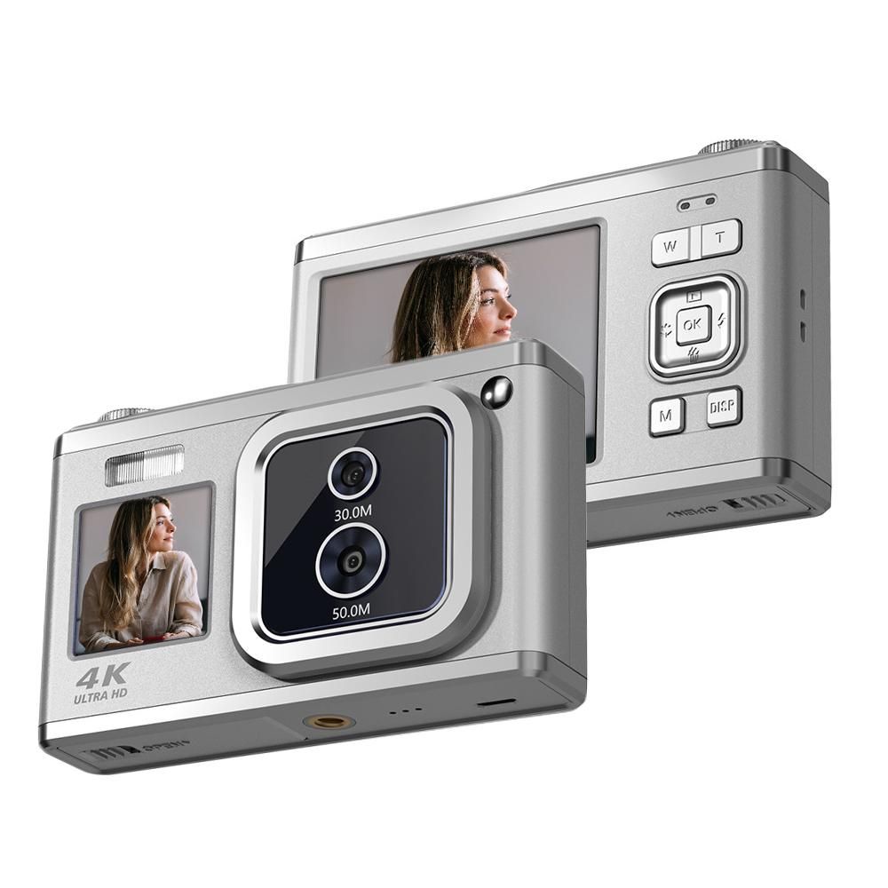 Andoer 2.88-inch Portable Digital Camera Compact Camera 50MP 4K Ultra HD 16X Zoom Auto Focus Self-Timer Anti-shaking with 2pcs Batteries 32GB Memory Card Great Gift for Kids Boys Girls Adult Teenagers Students