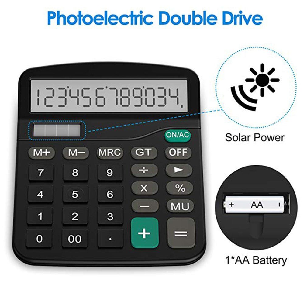 Calculator Desktop Calculator Office Finance Calculat Plastic Solar Computer Business Finance Office Calculator 12-Bit Office