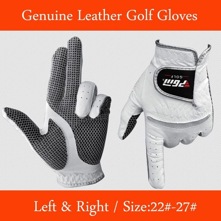 Free Genuine Leather Golf Gloves Men's Left Right Hand Soft