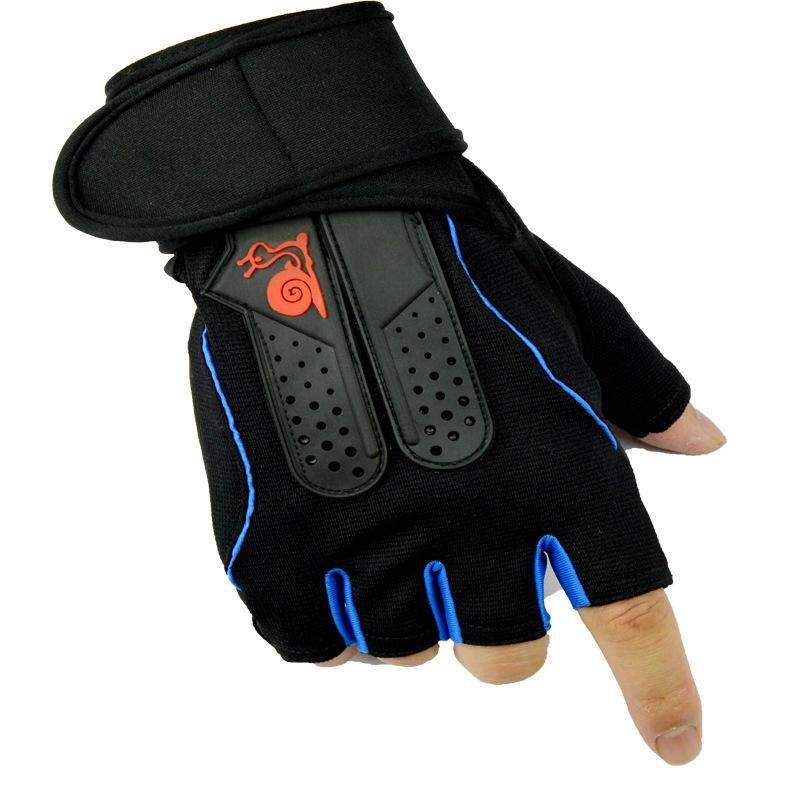For Men Women M/L/XL 1 Pair Gym Neoprene Weight Lifting Half Finger Bodybuilding Powerlifting Wrist Training Exercise Orange Black Blue XL