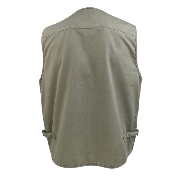 Men's Multi Pocket Denim Vest Waistcoat  Photographer 4XL