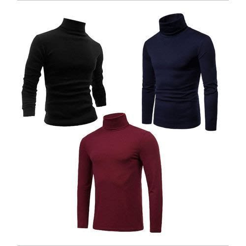 3 - In - 1 Turtleneck Long Sleeve  - Black , Navy Blue  & Wine