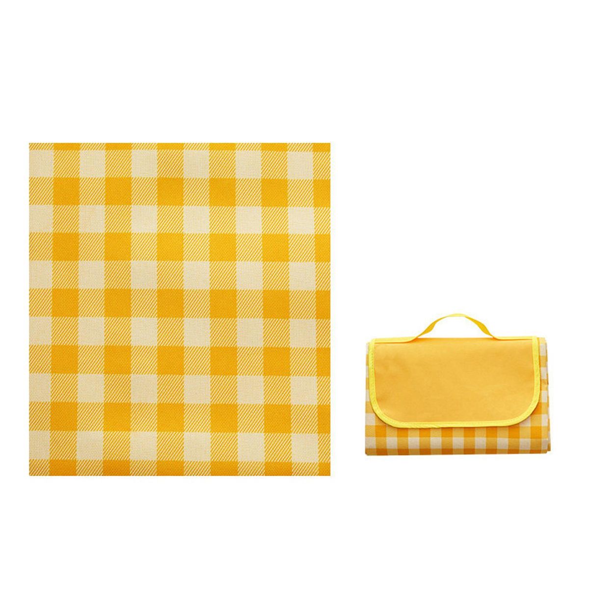 Camping Blanket Easy to Carry Camping Mat Huang Baige