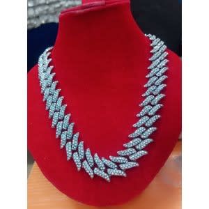 Iced Out Cuban Necklace - Silver