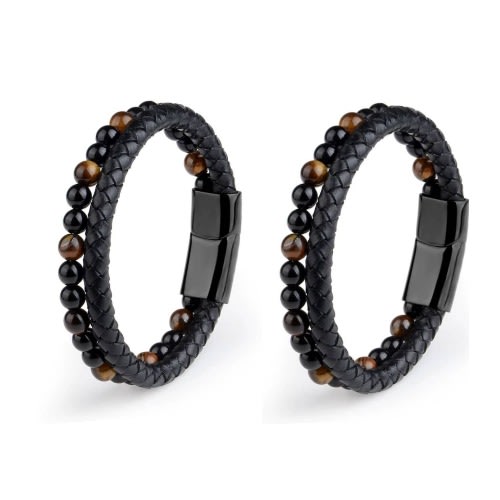 2pcs Double Layers Stone Bracelets