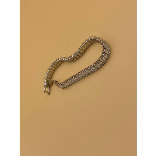 Iced Steel Bracelet Link -Silver