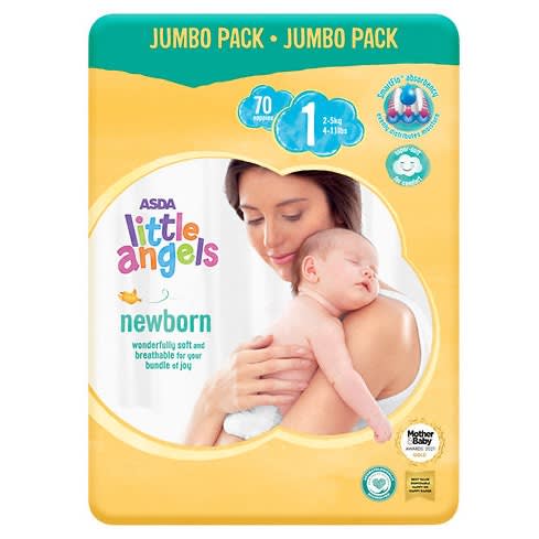 Little Angels Newborn Size 1 Nappies Jumbo Pack - 70Pieces