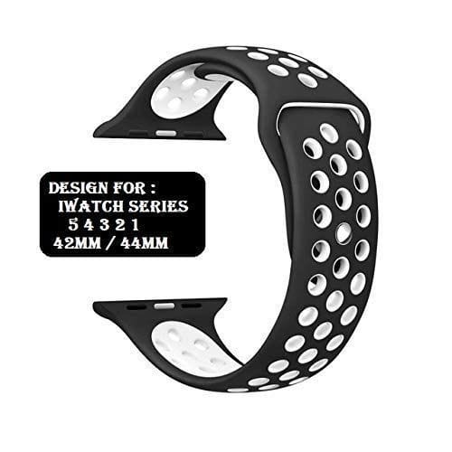Smart Watch Band Strap With White dot -42mm/44mm - Black