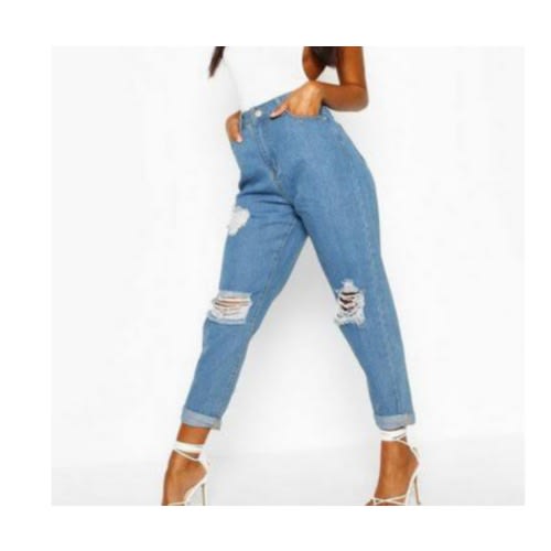 Boyfriend Ripple Jean Blue