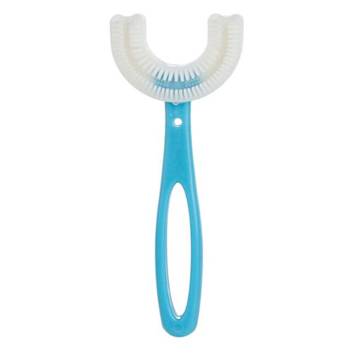Silicone Children U-shaped Brush 7 -12 Years Blue