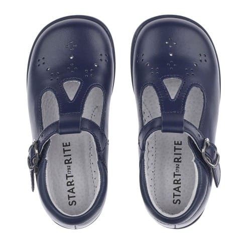 Baby Girl Navy Leather Shoe