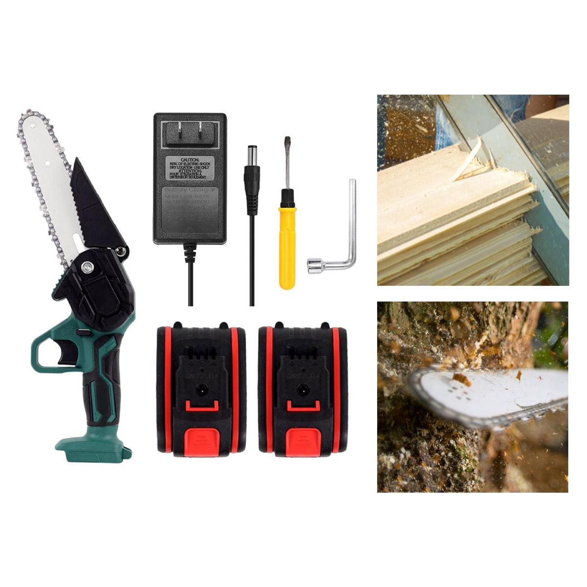 6“ Electric Tool Rechargeable One Handed Wood Cutter For 2 Battery