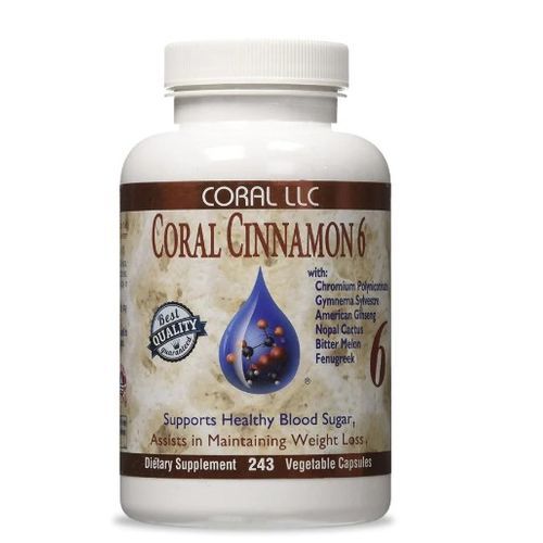 Coral Cinnamon 6, Cinnamon Capsules With Chromium, Bitter Melon, 243 Capsules