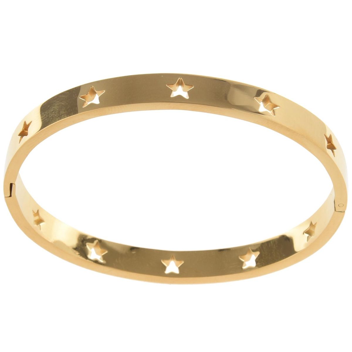 Punk Titanium Stainless Steel Stars Bangle for