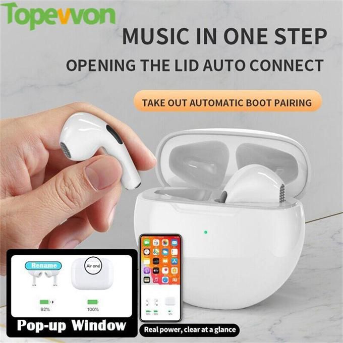 Pro 6 White Bluetooth Headphones Stereo Headphones Earbuds