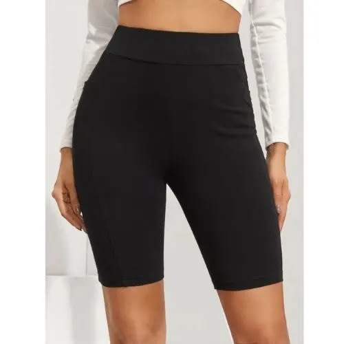 Biker Short Tight For Ladies -  Black