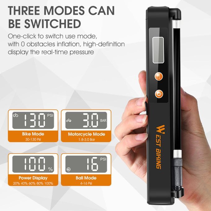 Mini Portable Electric Tire Inflator Pump USB Charging Cordless