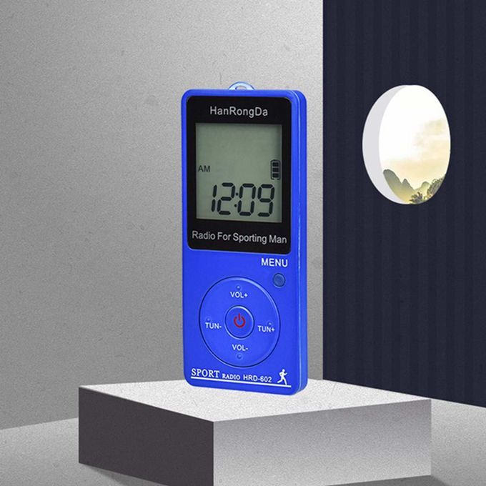 400mAh Portable Radio Receiver USB Rechargeable Blue