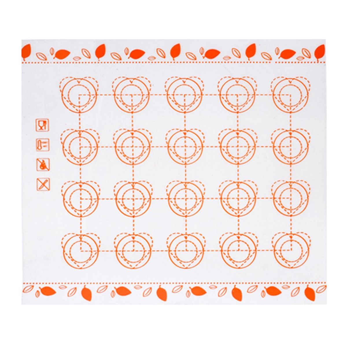 Cookies Mat Easy Clean Cookies Silicone Mat Orange