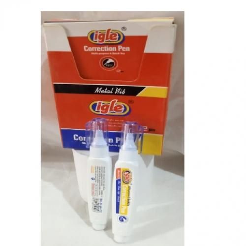 (2 Packets) Quick  Drying  Correction   Pen  White   (IN A PACK OF 12)