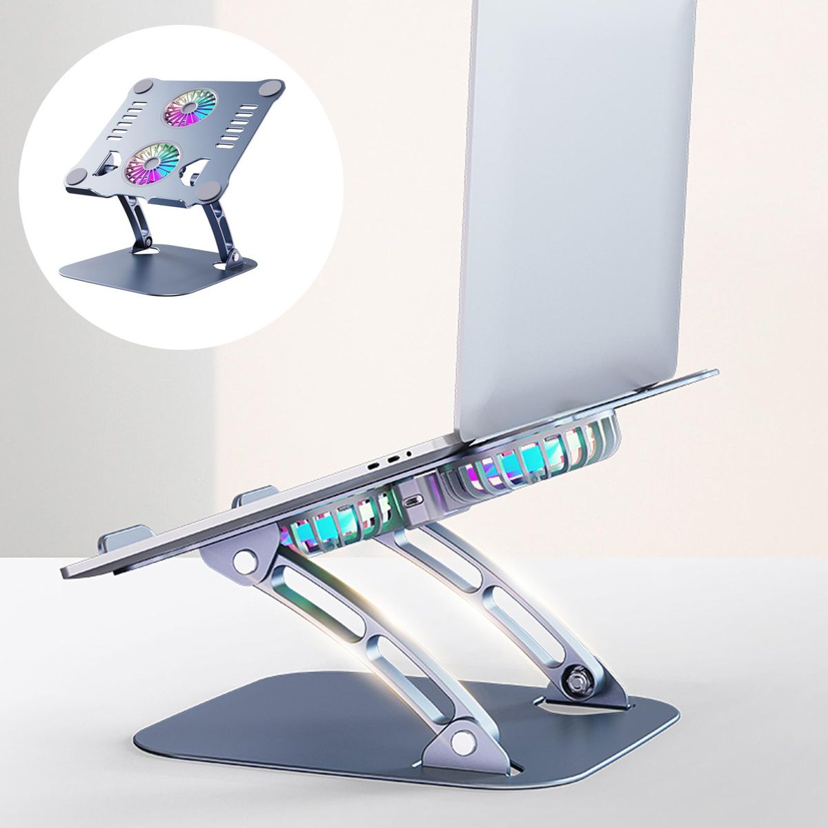 Laptop Stand With Fan ,Aluminium Alloy Quiet Fan Metal