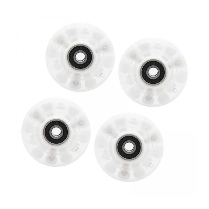 2xLuminous Quad Roller Skate Wheels Light Up LED Bearings Street
