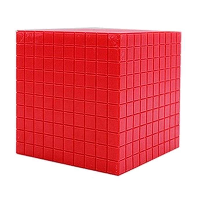 Plastic Montessori Math Decimal Cube Children Learning Toys 10x10x10cm