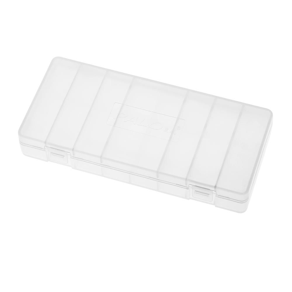 1Pc PALO Transparent AA Battery Storage Box Case High-quality Container Durable Plastic Battery Holder with Lid Holds 8 AA / AAA Batteries