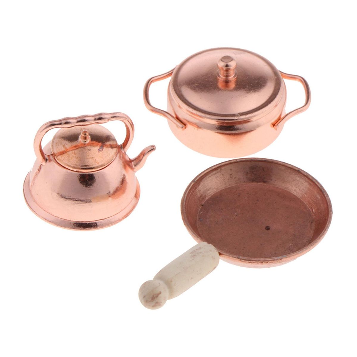 3Pcs Mini Pot Mini Pot Kitchenwares Dollhouse Decor