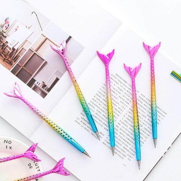 Mermaid Ball Pen Creative Stationery Korean Cute Ballpoint Pen Student Articles Gift Pen 10 Pcs