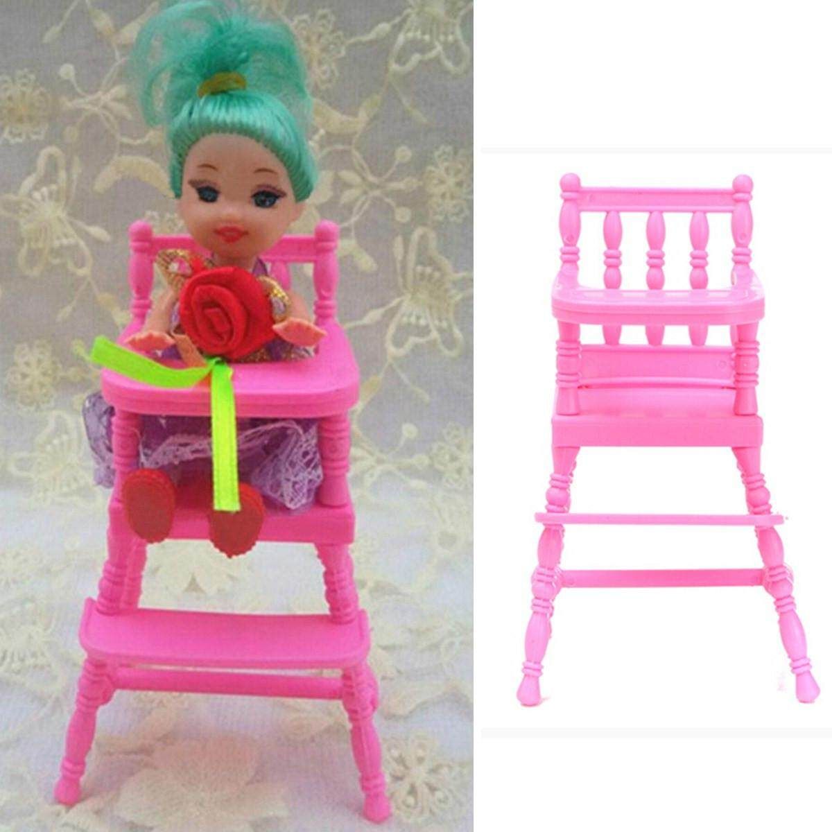Pink Nursery Baby High Chair 1:6 Barbie Kelly Doll's House Dollhouse Furniture