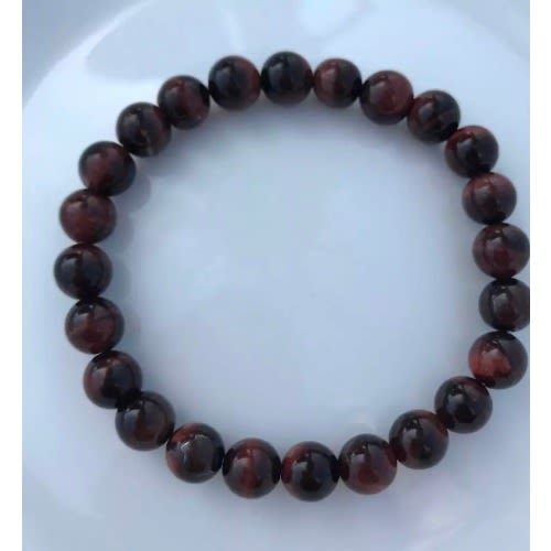 Men's Ball Bead Bracelet- Black/brown