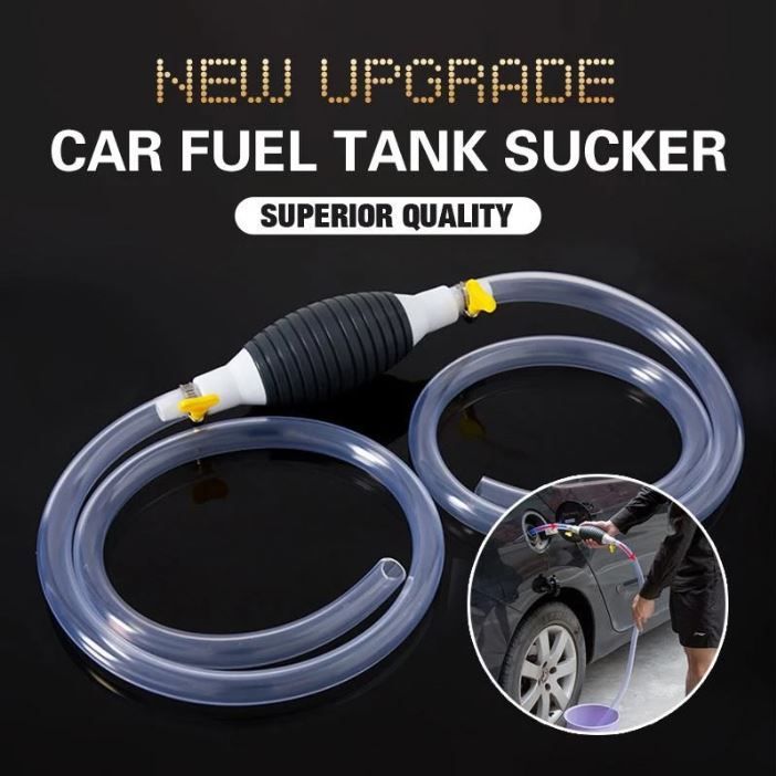 Car Tank Sucker Petrol Oil Transfer Car Pump With 150cm Hose Manual Pump