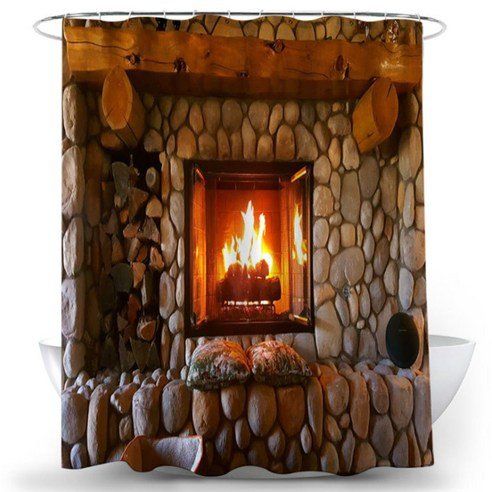 Basic Bookshelf Shower Curtain TYPE2 165 X 180 Cm