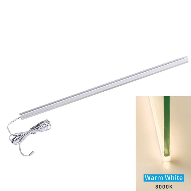 L30-100cm LED Under Cabinet Layer Bar Lamp Aluminum Profile Splint Clip Channel For 8mm GlBoard Book Shelf Tube Strip Lights--3000K Cabinet Light