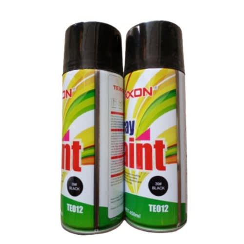 Texxon Spray Paint - Black- 450ml X  2pc
