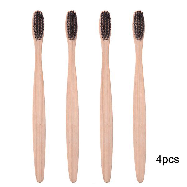 4pcs Environmentally Wood  Toothbrush Bamboo