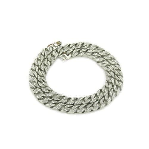 Iced Cuban Choker Chain - Silver