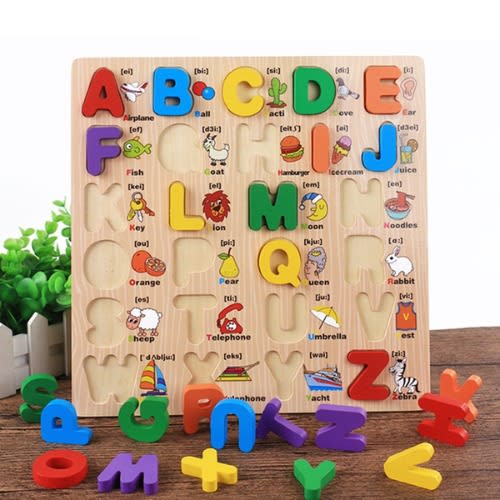 Wooden Montessori Capital Letters Alphabet Board