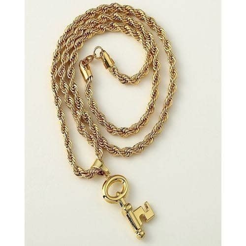 Gold Plated Key Pendant & Necklace