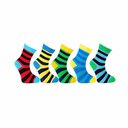 Kids 5-Pair Luxury Funky Mixed Socks Pack 86k - Medium
